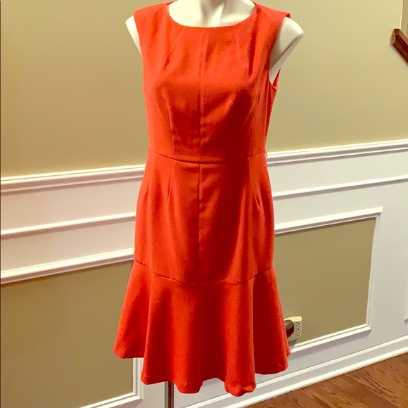 pink orange combination dress